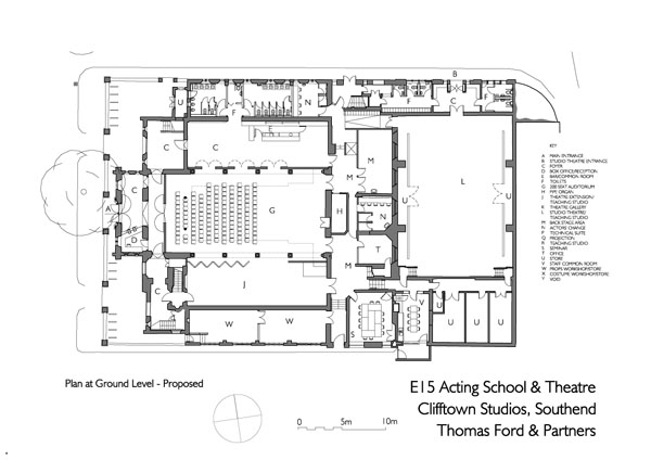 E15 Acting School & Theatre - Proposed Ground Floor Plan